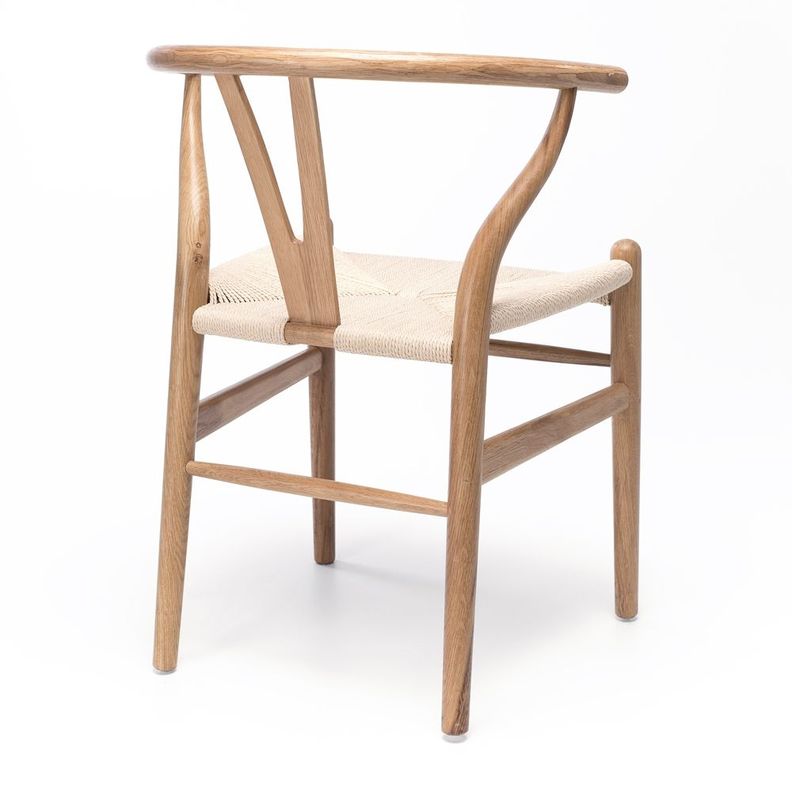 Pack 2 sillas de Madera Wishbone Asiento de cuerda LF9-01 - Natural-4