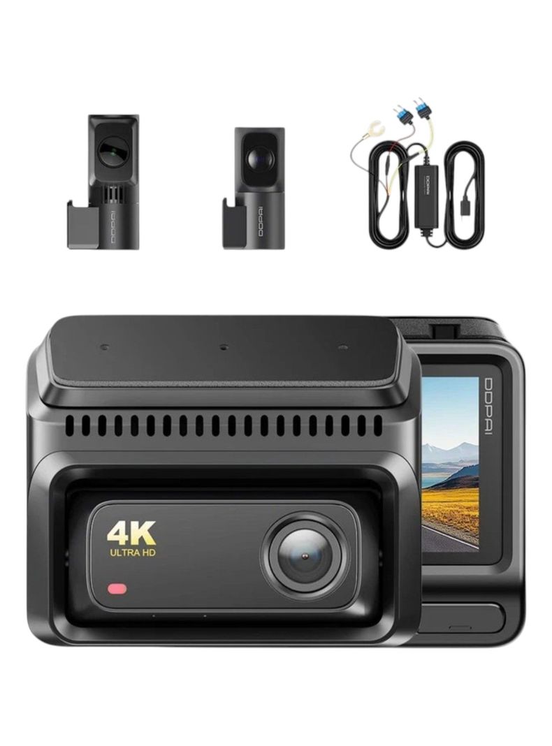 Cámara Para Vehículo DDPAI Z60T 3Ch 4K 2K 1080P Triple HDR + Kit Cableado IPS DDPAI