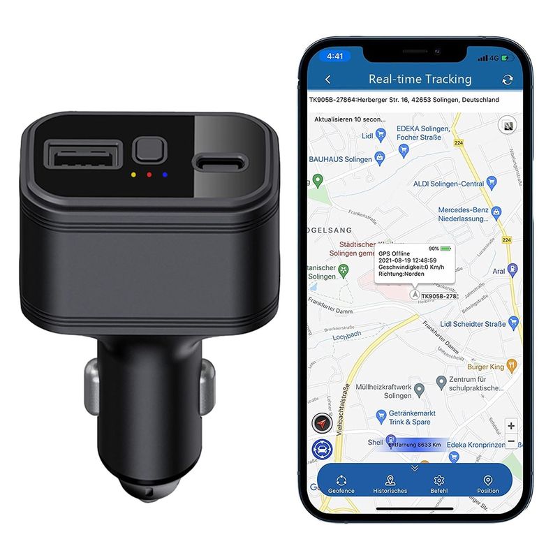 Rastreador GPS y cargador TKSTAR TK818 4G GPS tracker 2 en 1-1