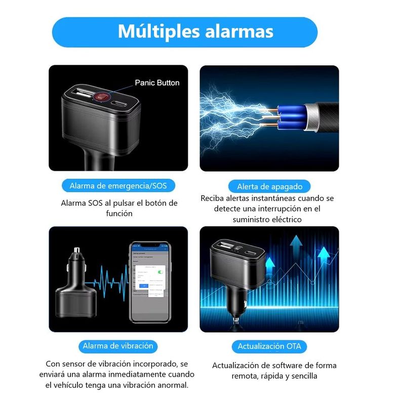 Rastreador GPS y cargador TKSTAR TK818 4G GPS tracker 2 en 1-7