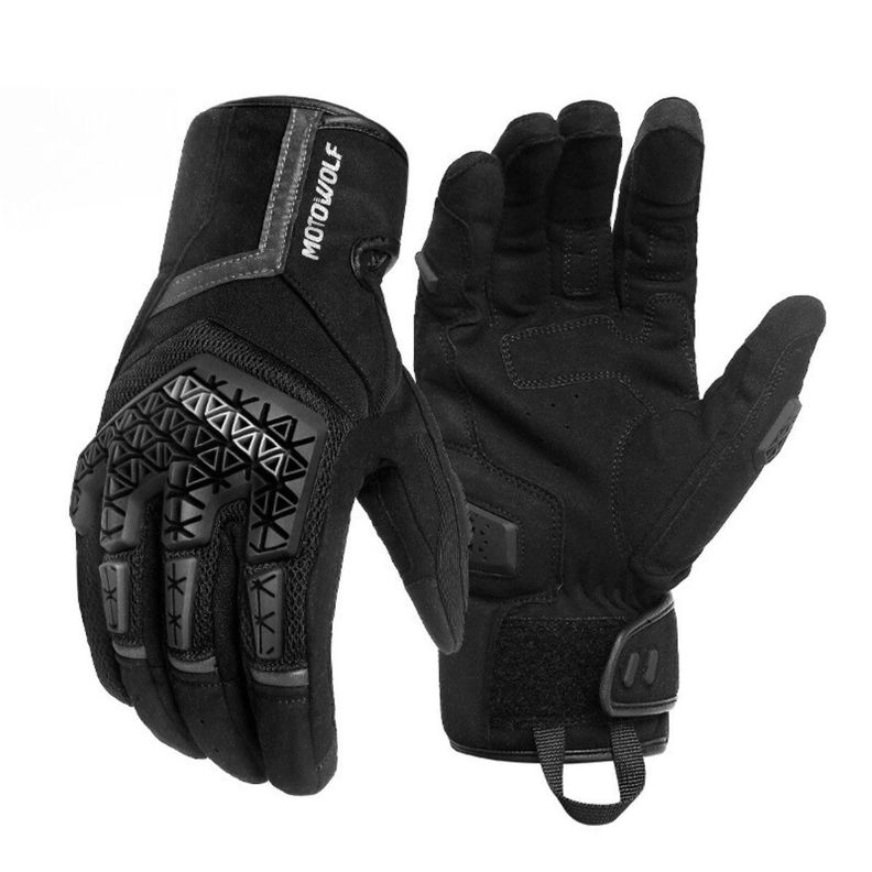 Guantes para motociclismo Motowolf 0338 Negro M