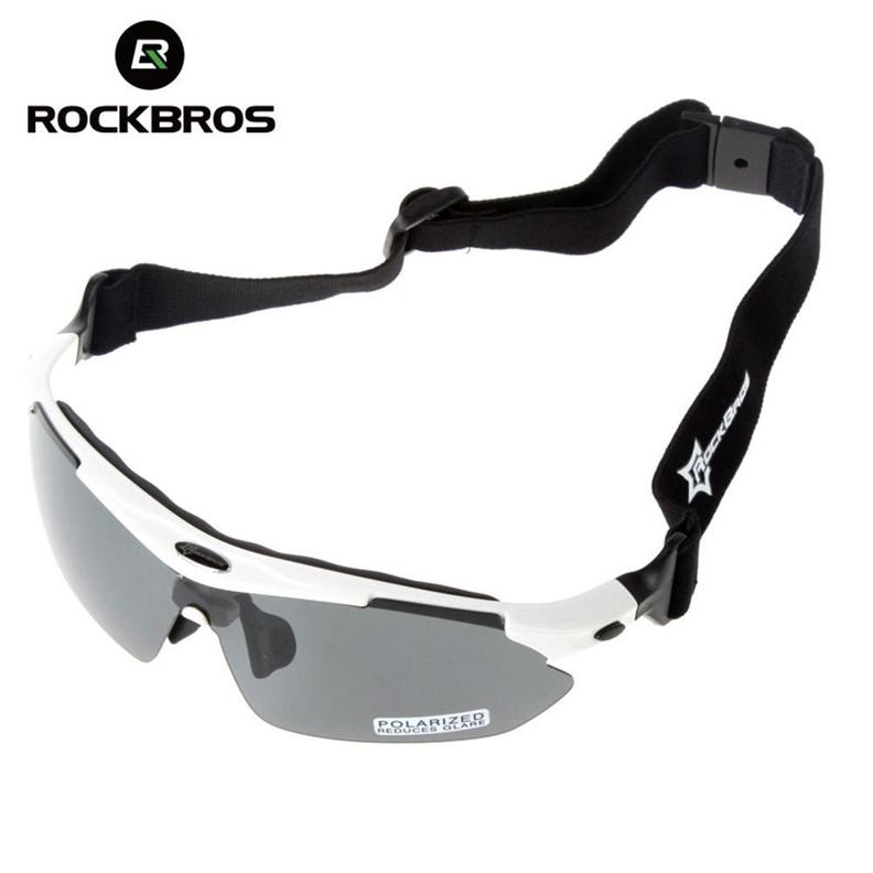 Lentes Rockbros Polarizado Ciclismo 5 Micas 12 Piezas Uv400 - Blanco-3