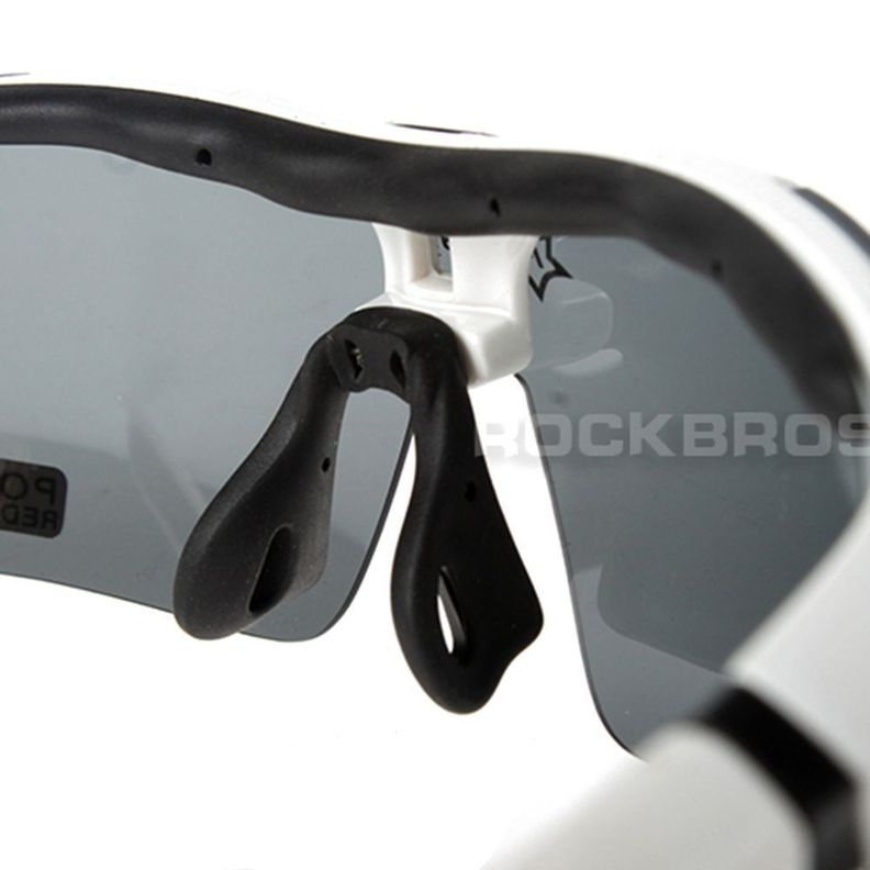 Lentes Rockbros Polarizado Ciclismo 5 Micas 12 Piezas Uv400 - Blanco-4
