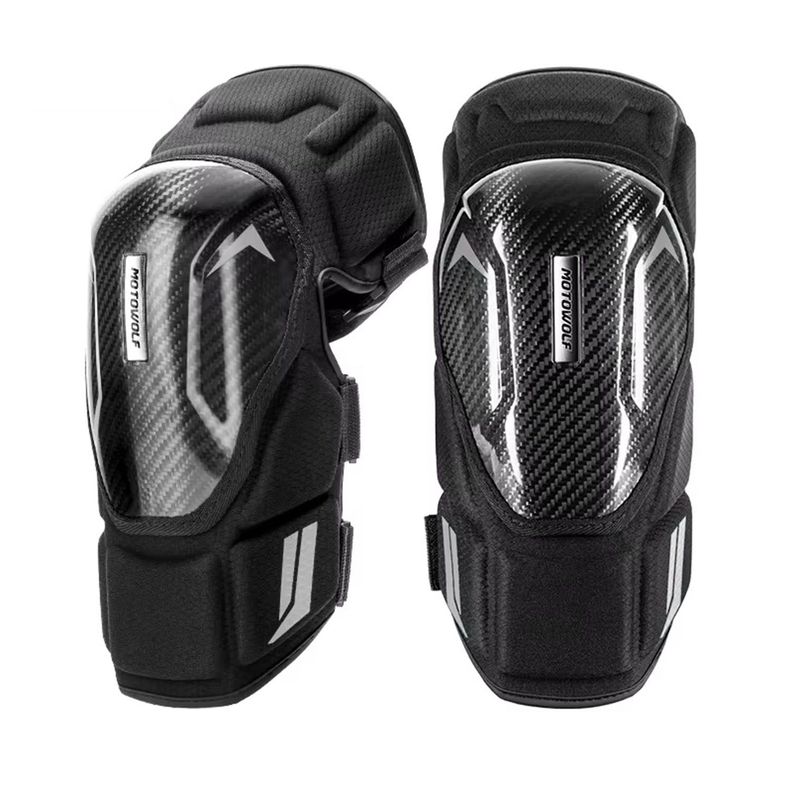 Rodilleras para motociclismo de  Fibra Carbono MotoWolf 1037-0