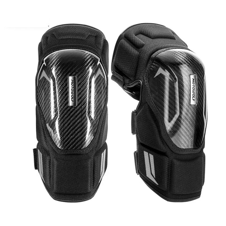 Rodilleras para motociclismo de  Fibra Carbono MotoWolf 1037-2