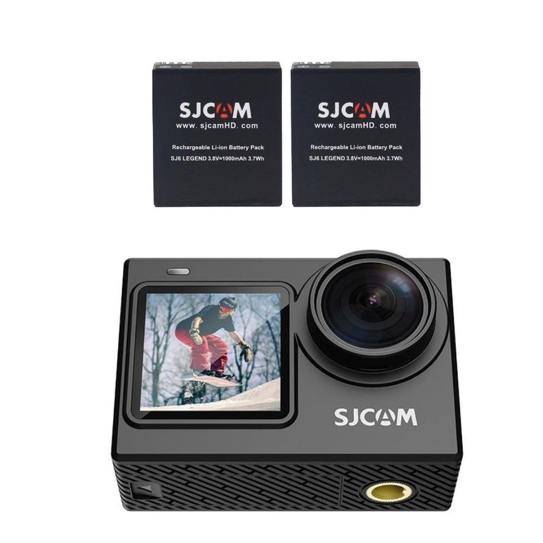Pack Cámara Deportiva SJCAM SJ6 PRO 24MP 4K 60 FPS Doble Pantalla Estabilizador más 2 Baterías-2