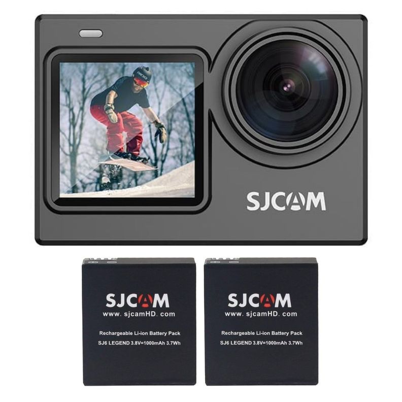 Pack Cámara Deportiva SJCAM SJ6 PRO 24MP 4K 60 FPS Doble Pantalla Estabilizador más 2 Baterías-5