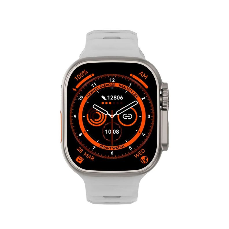 Smartwatch Bluetooth llamadas 2.02” 380mAh HW8 ULTRA MAX - blanco-3
