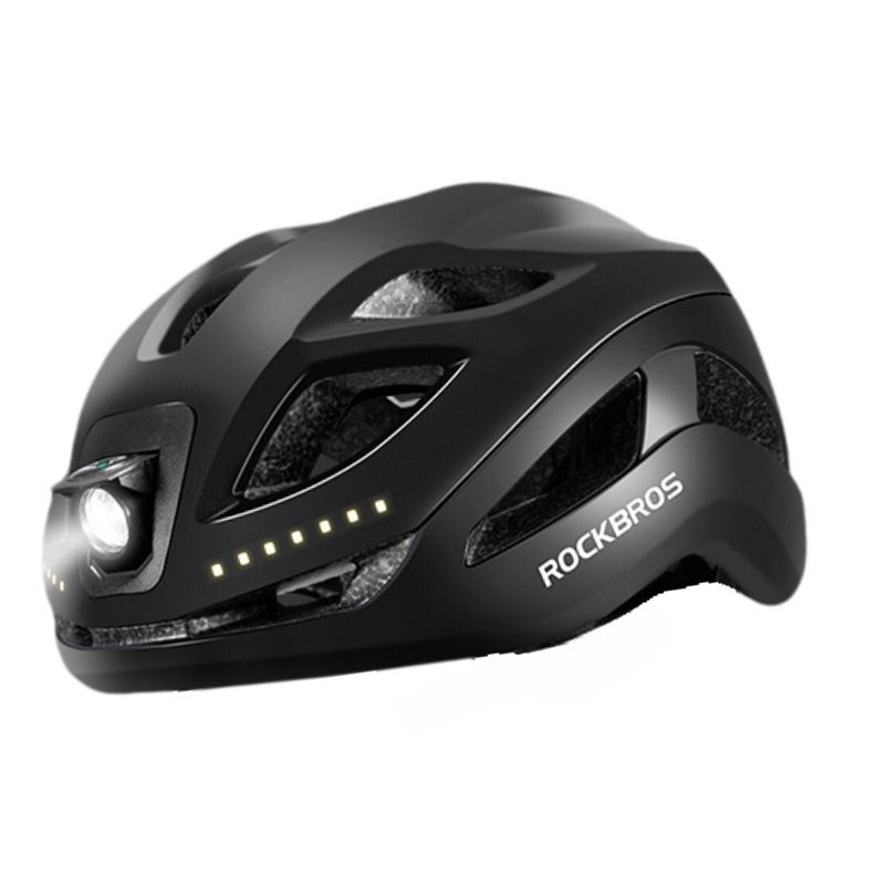Casco de ciclismo con luces recargable Rockbros ZK-077 - negro-0