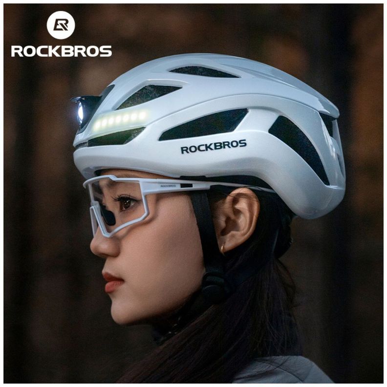 Casco de ciclismo con luces recargable Rockbros ZK-077-4