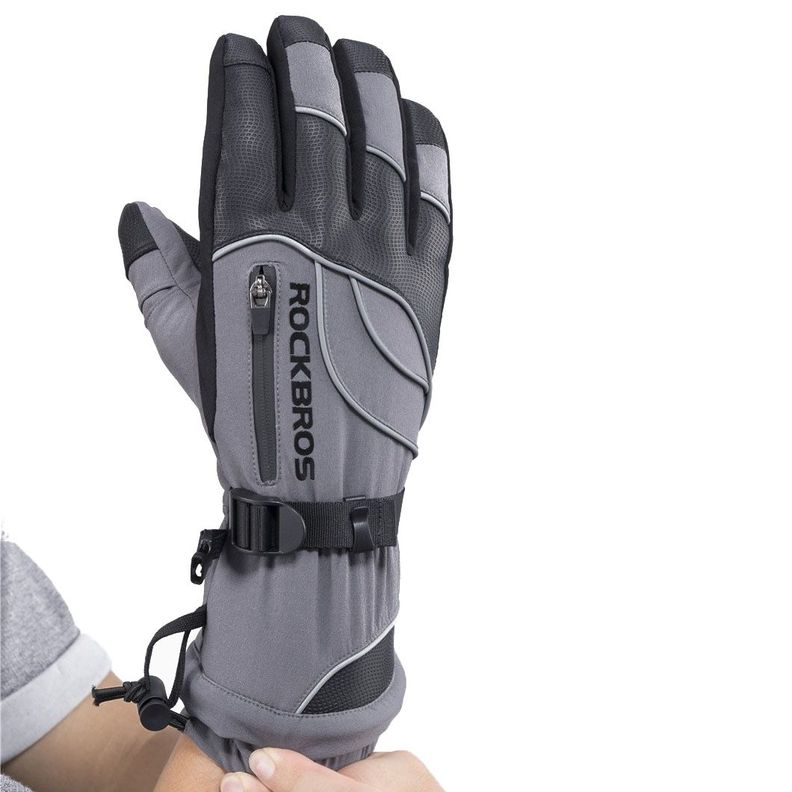Rockbros S133 Guantes de invierno Ski, motociclismo, Ciclismo - Gris-1