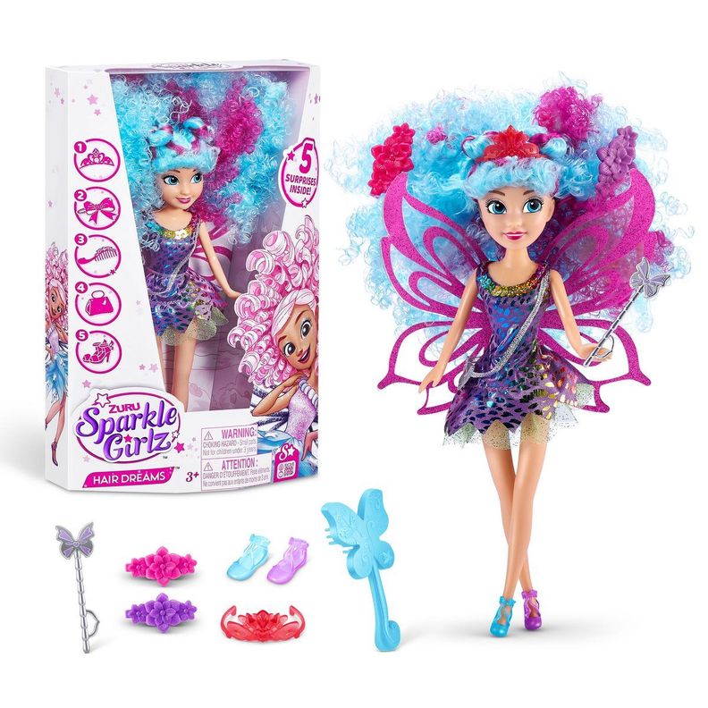 MUÑECA PEINADO SOÑADO SPARKLE GIRLZ - PELO AZUL-1