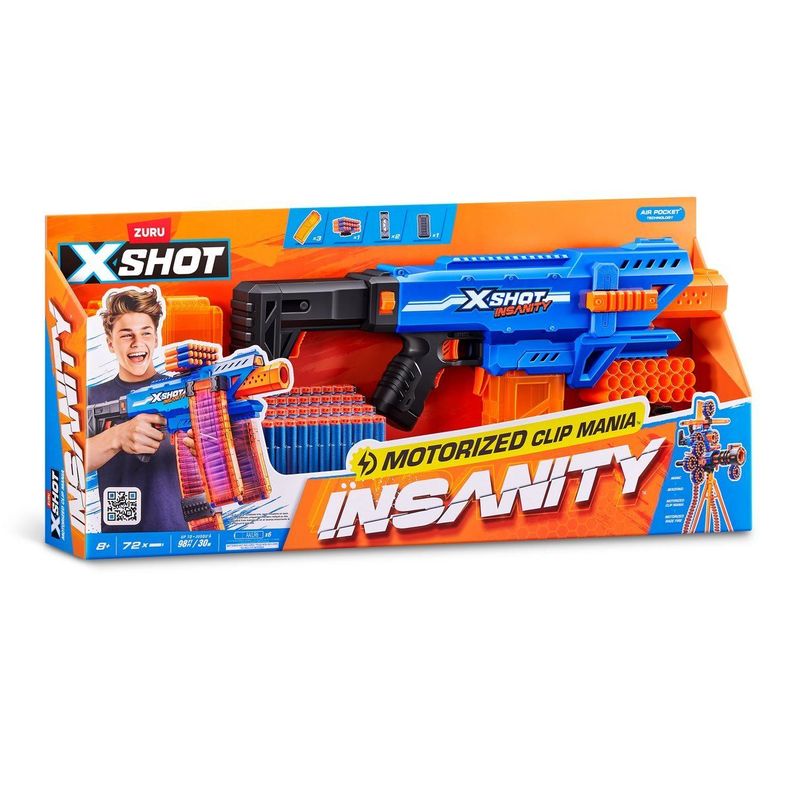 LANZA DARDOS INSANITY CLIP BLASTER CON 72 DARDOS X-SHOT-3