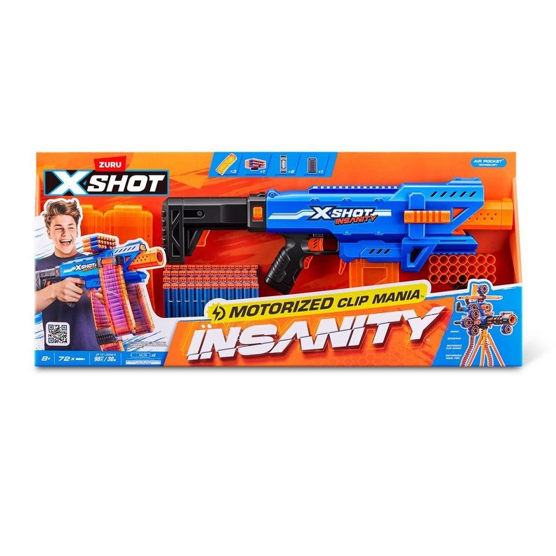 LANZA DARDOS INSANITY CLIP BLASTER CON 72 DARDOS X-SHOT-4