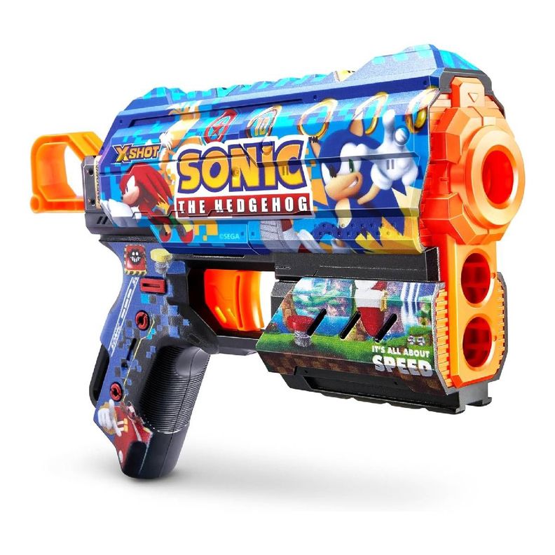 LANZA DARDOS FLUX SKINS SONIC X-SHOT - MEGA SONIC-3