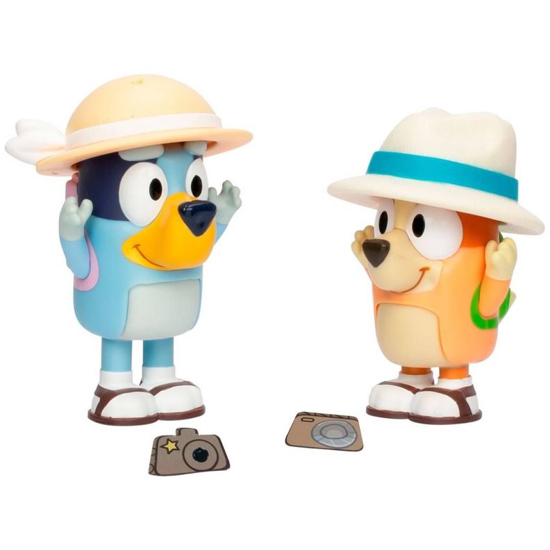 Figuras de accion Bluey pack 2 personajes vacaciones