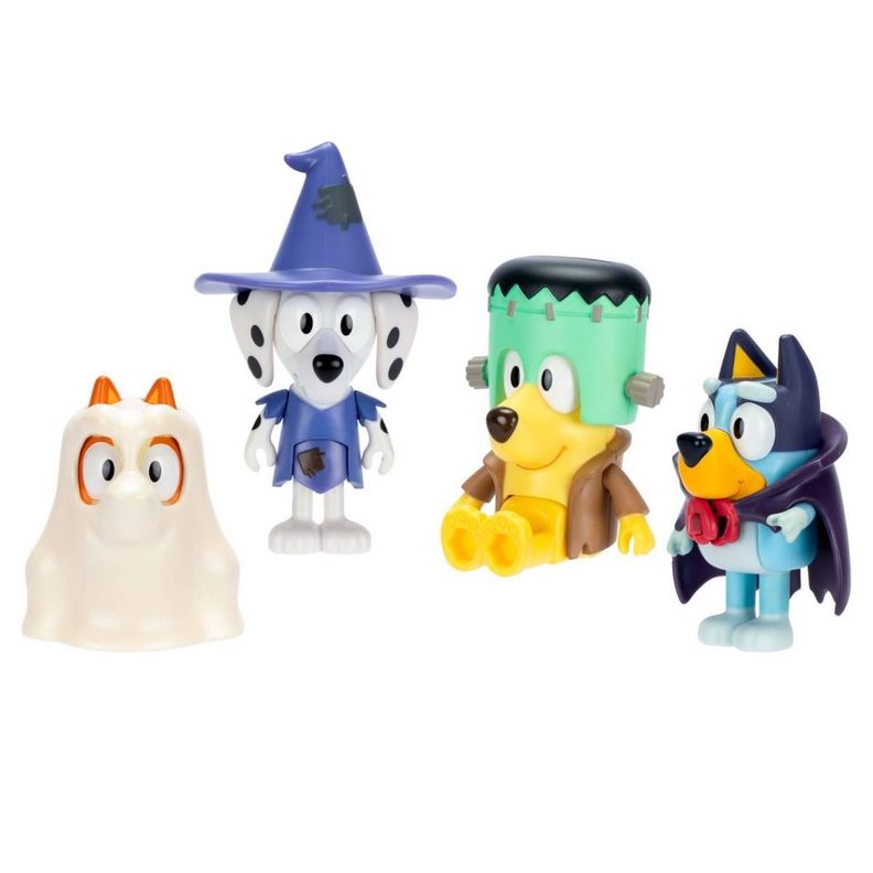 BLUEY SET 4 FIGURAS - FAMILIA HALLOWEEN-1