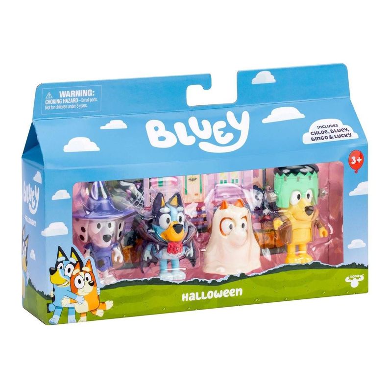 BLUEY SET 4 FIGURAS - FAMILIA HALLOWEEN-5