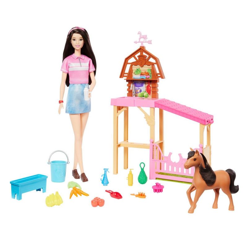 DETECTIVE BARBIE CARRERA DE CABALLOS CUIDADO DE PONYS- RENEE-0