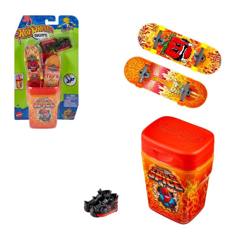 HOT WHEELS PAQUETE DE CHICLES - FIRE Y SPICE-0