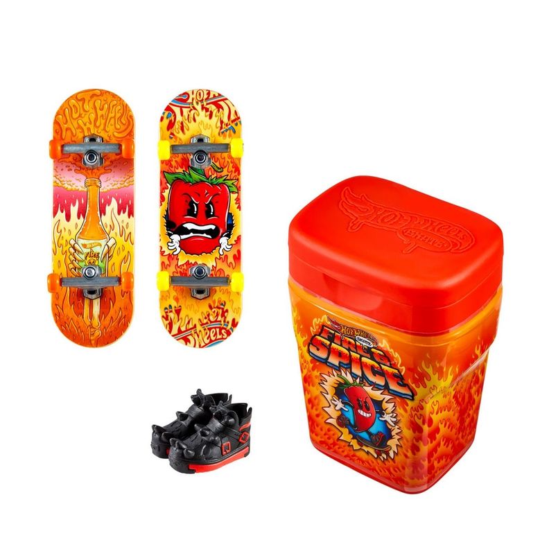 HOT WHEELS PAQUETE DE CHICLES - FIRE Y SPICE-1