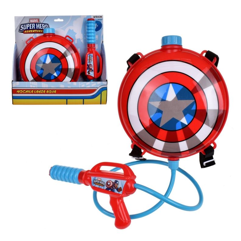 Mochila Lanza Agua 1.500 Cc Capitan America-1