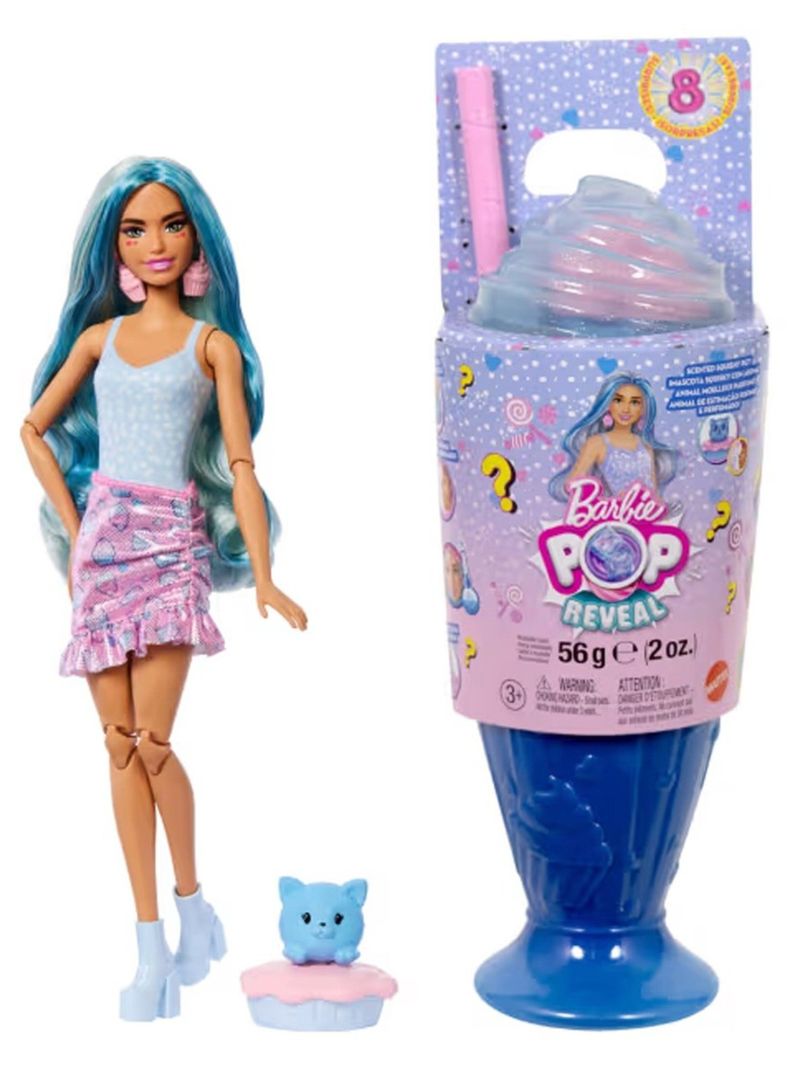 Barbie pop reveal muneca dulces sorpresas - celeste