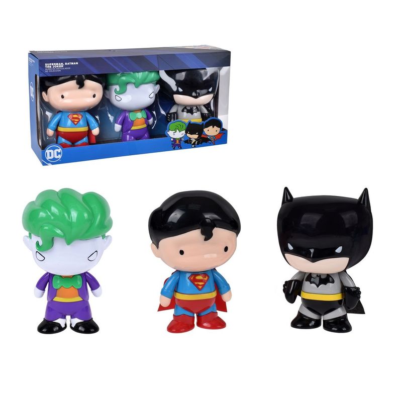 SET DE 3 FIGURAS DE ACCION 18 CMS DC COMICS-0