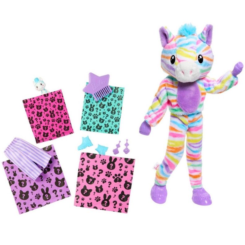 BARBIE CUTIE REVEAL COLORES DE ENSUEÑO - DISFRAZ CEBRA-1