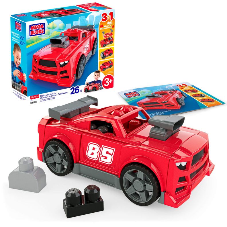 MEGA BLOKS   3 EN 1 AUTO ARMA Y ACELERA