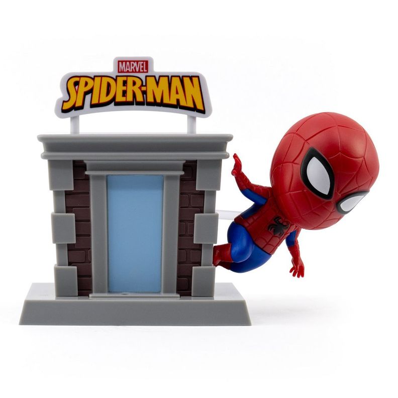 FIGURA SPIDERMAN 8 CMS CON ESCENARIO EDIFICIO - SPIDER - MAN-0
