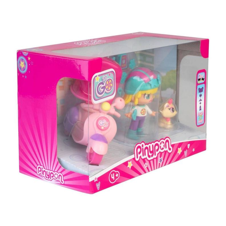 MUÑECA DE 8 CM CON VEHICULO VAMOS DE PINYPON - MOTONETA-3