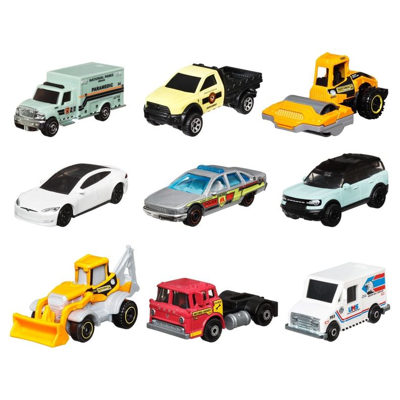 MATCHBOX PAQUETE DE 9 AUTOS BASICOS - CITY PARAMEDIC-0