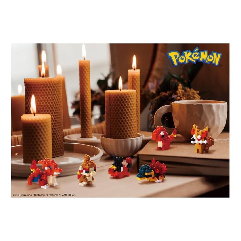 SET 6 FIGURAS NANOBLOCK MININANO POKEMON BANDAI - TIPO FUEGO-1