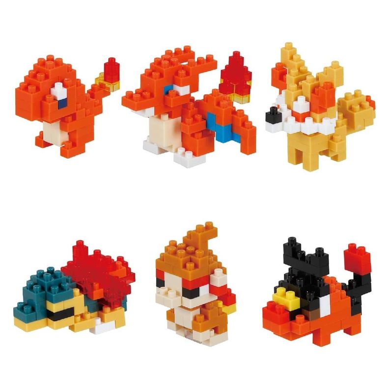 SET 6 FIGURAS NANOBLOCK MININANO POKEMON BANDAI - TIPO FUEGO-4