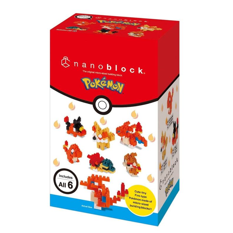 SET 6 FIGURAS NANOBLOCK MININANO POKEMON BANDAI - TIPO FUEGO-5