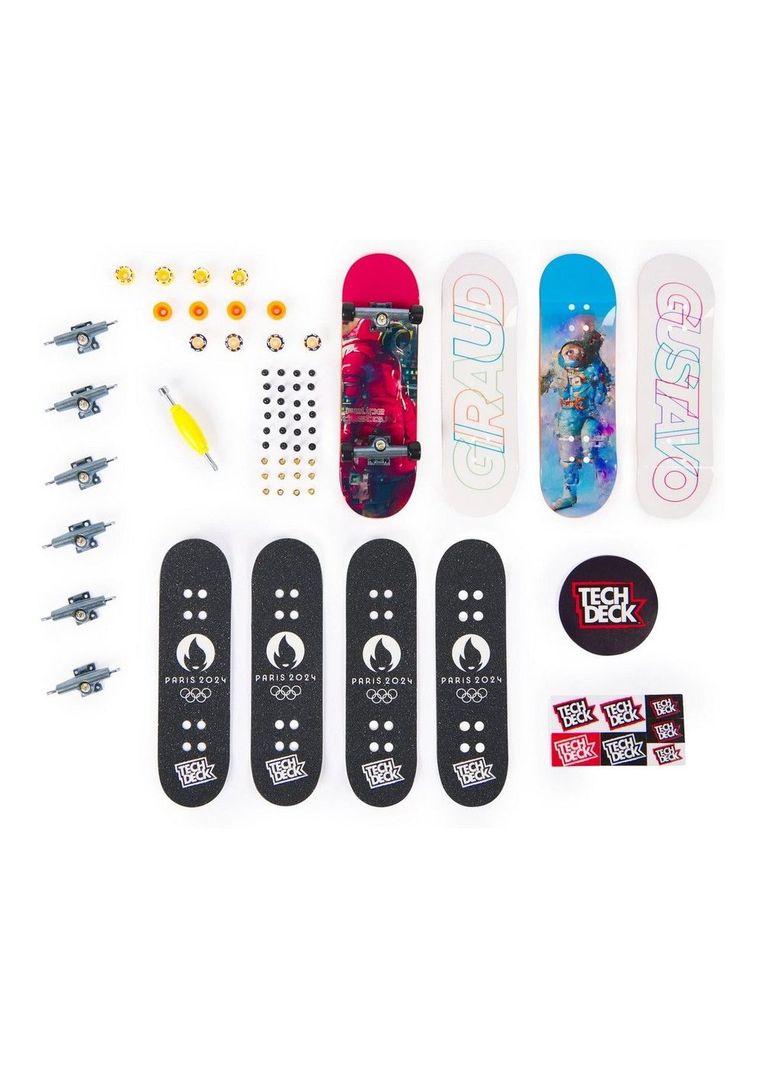 Mini skate Tech Deck pack 4 Felipe Gustavo Paris 2024