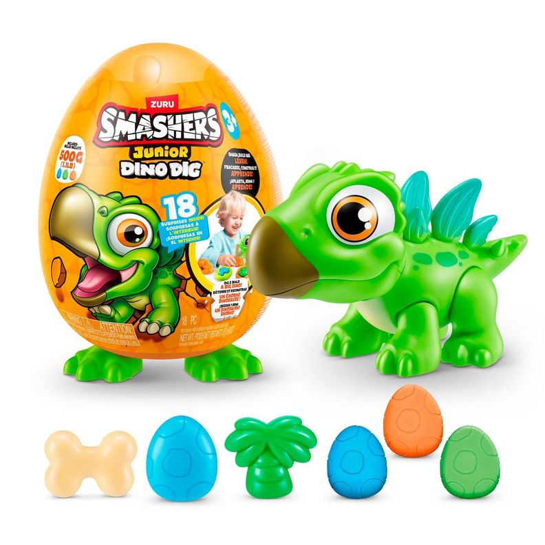 HUEVO CON DINOSAURIO PARA EXCAVAR JUNIOR - ESTEGOSAURIO