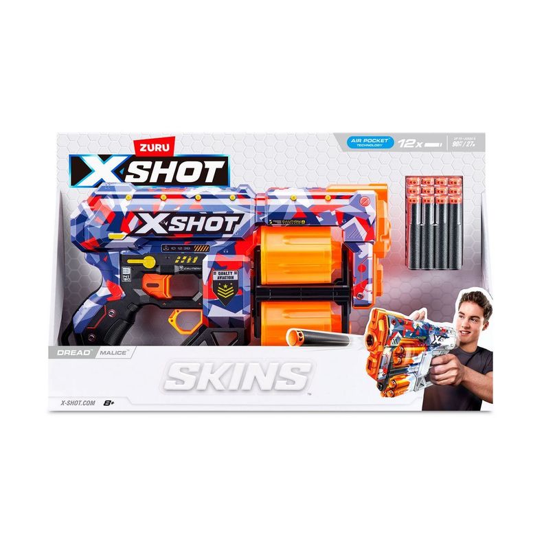 LANZA DARDOS DREAD SKINS CON 12 DARDOS X-SHOT - MALICE-2