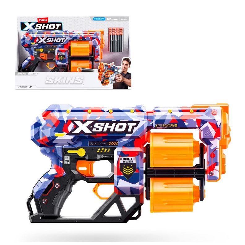 LANZA DARDOS DREAD SKINS CON 12 DARDOS X-SHOT - MALICE-3