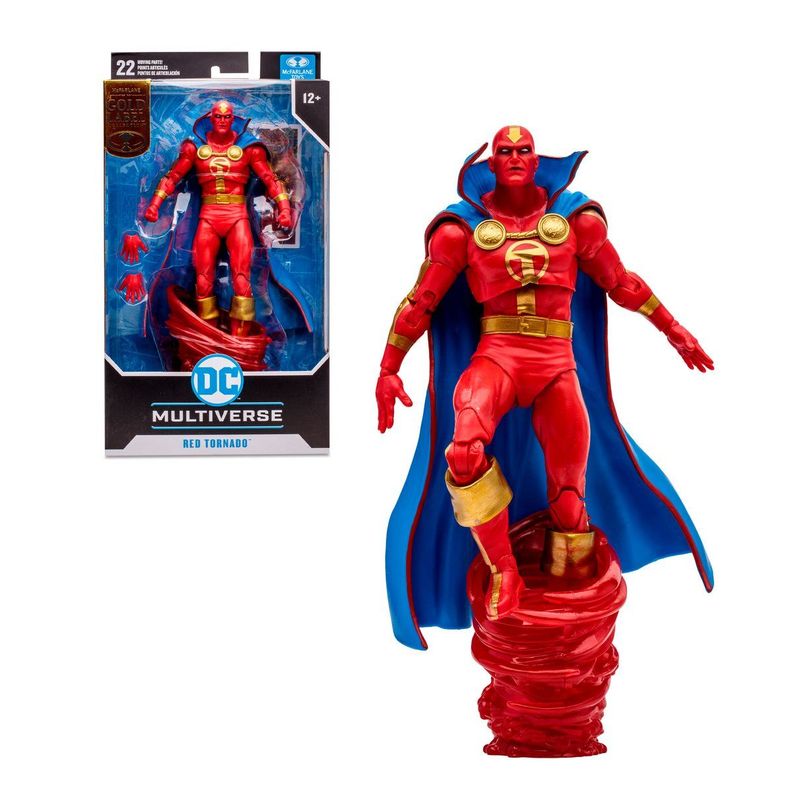 FIGURA DC MULTIVERSE 18 CMS RED TORNADO GOLD LABEL DE MC FARLANE-0