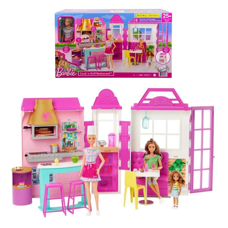 Barbie Estate Restaurante Con Muñeca Mattel-0