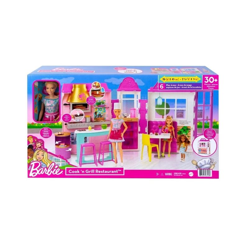 Barbie Estate Restaurante Con Muñeca Mattel-9