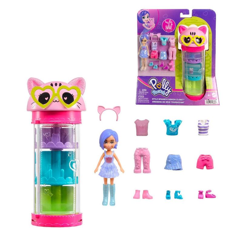Polly Pocket Tubo De Modas Giratorio - Gato-0