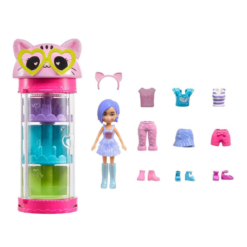 Polly Pocket Tubo De Modas Giratorio - Gato-1