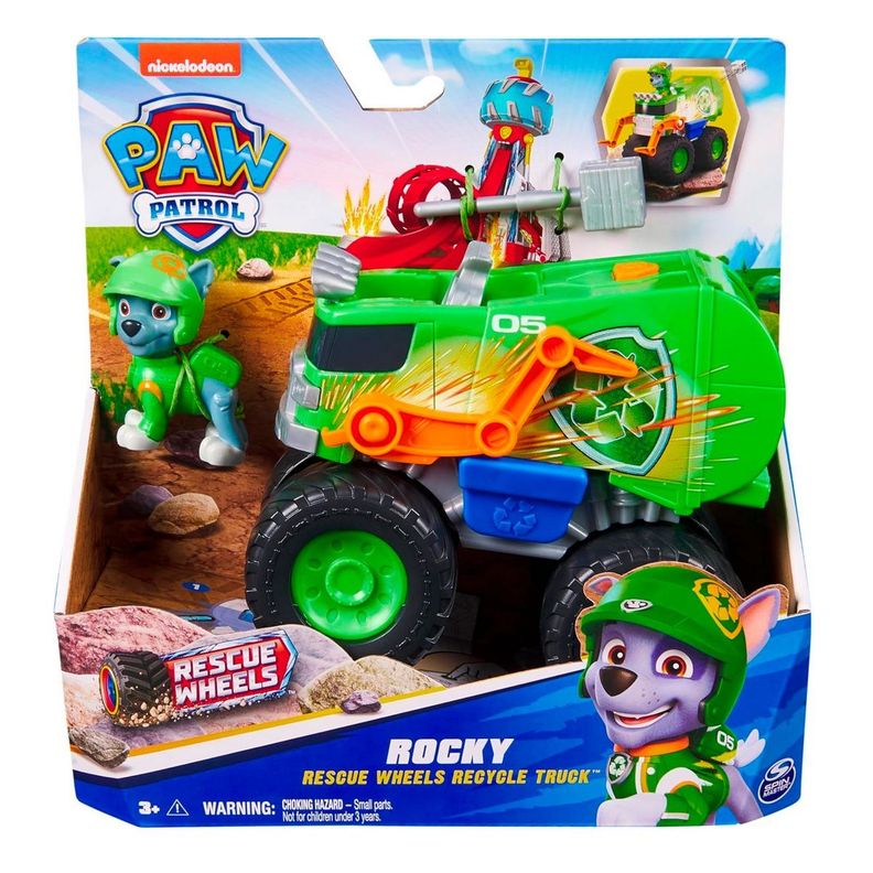 PAW PATROL VEHICULO  - ROCKY RESCUE WHEELS RECYCLE TRUCK-2