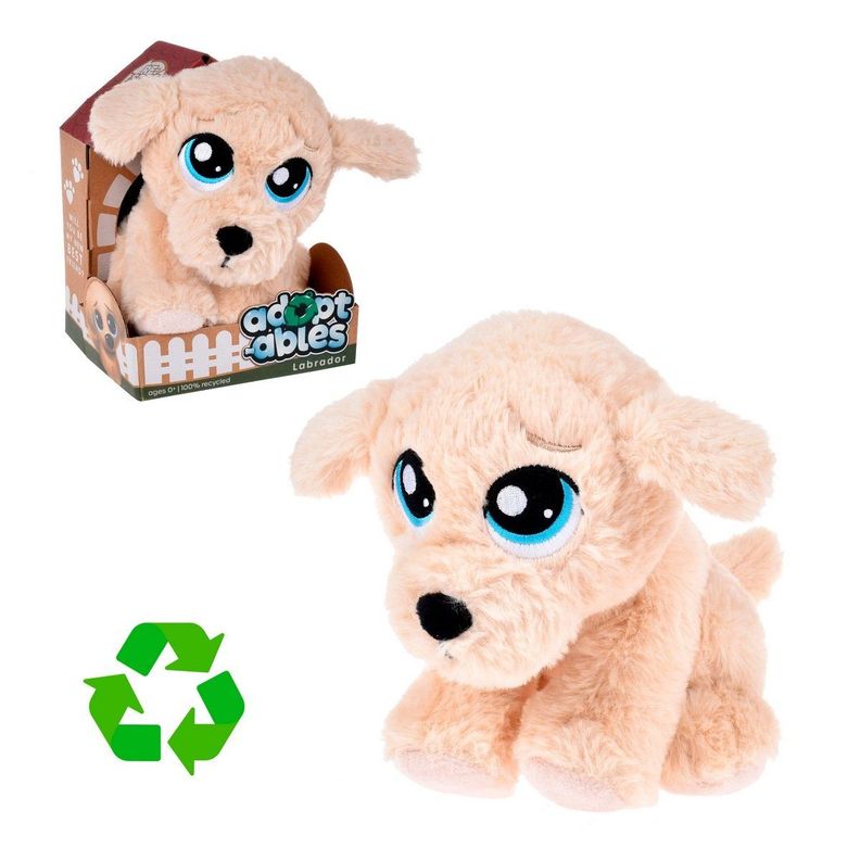 PERRO PELUCHE MATERIAL RECICLADO RESOFTABLES - LABRADOR-0