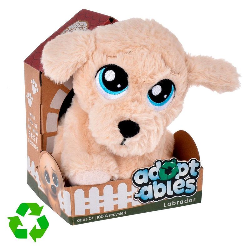 PERRO PELUCHE MATERIAL RECICLADO RESOFTABLES - LABRADOR-2