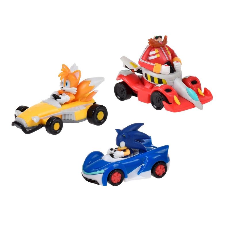 PACK 3 VEHICULOS METALICOS ESCALA 1:64 SONIC-0