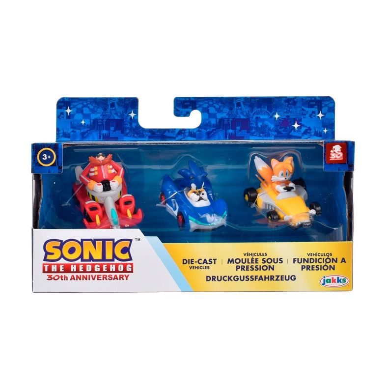 PACK 3 VEHICULOS METALICOS ESCALA 1:64 SONIC-2